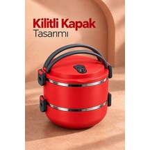 Taşıma Saplı Çelik Hazneli Yemek Kabı İkili Sefer Tası