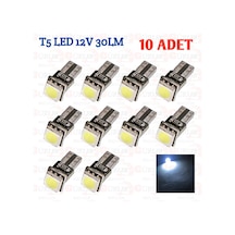 T5 Led Ampül Gösterge Led Beyaz Canbuslı 12V 10 Adet