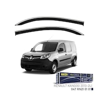 Renault Kangoo 2013-2021 Kromlu Cam Rüzgarlığı Ön 2 Parça Füme Polikarbon Mlz. Niken