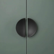 System Düğme Yarım Daire Mobilya Kulbu Siyah Renk 16mm Kulp Sy4716 0016 Al6 Çok Renkli