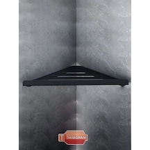 Paslanmaz Çelik Üçgen Banyo Askısı Köşe Depolama ve Duş Rafı Siyah