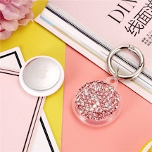 Zore Airtag 03 Uyumlu Silikon Anahtarlık-rose Gold