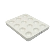 Borox Porselen Plaka 12 Kuyucuklu Spot Plates 155 MM