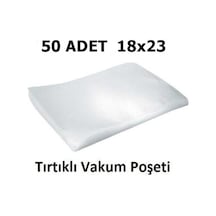 Tırtıklı Vakum Makinesi Poşeti Torbası- 18X23 Cm - 50 Adet
