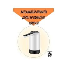 Mey İthalat Taşınabilir Şarjlı Damacana Su Pompası Hijyenik Tasarım Beyaz