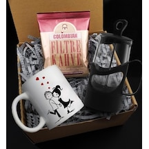 Sevgililer Günü Özel Aşk Kupa & French Press & Taze Filtre Kahve