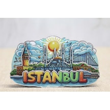 Ahşap İstanbul Temalı Magnet 26754197