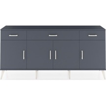 Arges Konsol 3 Raflı 3 Çekmeceli 4 Kapaklı 176x30x83 Antrasit-antrasit/antrasit Antrasit/antrasit