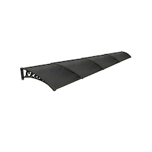 Plastik Ayak 6mm Levhalı Pratik Sundurma Kanopi 100x600 Cm Siyah
