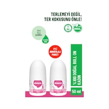 Siveno %100 Doğal Roll-on Kadın Deodorant Ter Kokusu Önleyici Bitkisel Leke Bırakmayan Vegan 50 Ml X 2 Adet