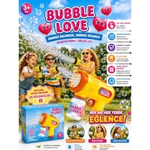 Pilli Işıklı Köpük Tabancası Otomatik Işıklı Baloncuk Tabanca Bubble Gun Çocuk Oyuncağı