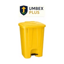 Plastik Pedallı Çöp Konteyneri 85 Litre Çöp Kovası - Isıya Dayanıklı Malzeme - Sarı