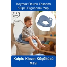 Klozet Mavi Kulplu Klozet Küçültücü Çocuk Adaptörü Tuvalet Eğitimi İçin Kaymaz Oturağı Küçültücü Çok Renkli