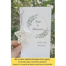 15 Adet Sade Kartlı Zincirli İnci Yıldız Anahtarlık - Kına Hediye