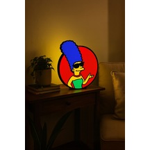 Marge Simpson Tasarımlı Gece Lambası Dekoratif Aydınlatma Çok Renkli