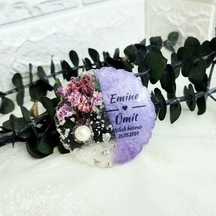 Söz Nişan Nikah Şekeri Hediyelik Magnet Mor Epoksi Magne 30 Adet