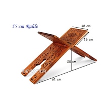 Selçuklu Ahşap Oyma Desenli Rahle Orta Boy 55/18.5 Cm+ Bizde