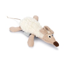 Hnrlıshp Beeztees Kedi Oyuncağı, Fare, Peluş, Beyaz, 17x13x4cm