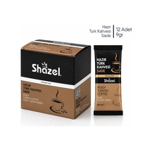 Shazel Hazır Türk Kahvesi Sade - 7 Gr X 12 Adet Kutu