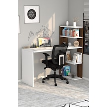 Moonlife Çınar Kitaplıklı Çalışma Masası Beyaz Ceviz Beyaz Moonlife Çınar Kitaplıklı Çalışma Masası Beyaz Ceviz Beyaz