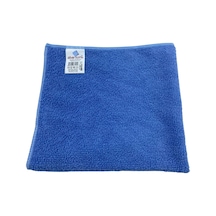 Silver Home 160 Gsm Overloklu Mavi Mikrofiber Havlu Temizlik Bezi 40x40 Cm