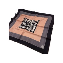 Levidor Twill İpek Eşarp - Kazayağı Desen - Somon - Somon