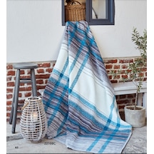 Lüks Peluş Battaniye Tek Kişilik Mavi 160 x 220