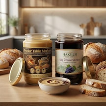 Bozkır Tahin Merkezi Muhteşem İkili Altın Susam Kavrulmuş Tahin 600gr-köy Üzüm Pekmezi 800gr Doğal&katkısız