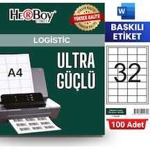 Herboy Hb-1435 50 X 35 Mm A4 Baskılı Laser Etiket 100 Adet