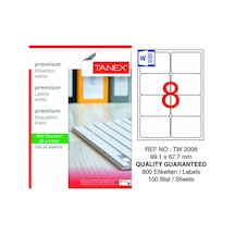 Tw-2008 99,1x67,7mm Lazer Etiket 100lü