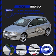 Fiat Bravo Oto Araç Kapı Koruma Fitili 5metre Parlak Mavi Renk