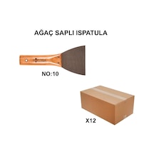 Ağaç Saplı Ispatula 12 Adet No:10 001 Siyah