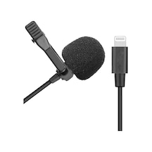 Winex Apple Uyumlu iPhone Lightning Port Yaka Mikrofonu Siyah