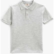 Koton Basic Polo Yaka Tişört Kısa Kollu Düğme Detaylı Gri 3skb10023tk 3SKB10023TK023 Gri