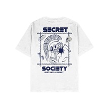Tarzsokak Secret Beyaz Oversize Unisex T-shirt