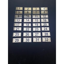 Kapı Numarası Dolap,Raf,Posta Kutusu Numarası 18X38Mm 1 Den 32 Ye
