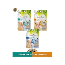 Mix Cat Treat Tavuk & Ton Balık & Somon Ezmeli Kedi Ödül Maması Seti 3x80 Gr