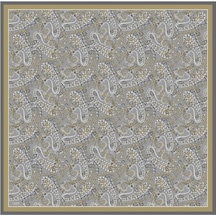 BELLİ Saf İpek Eşarp 4101d Twill İpek - 90 X 90 / Gri Gri