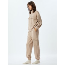 Koton Jogger Pijama Altı Kargo Cepli Örme Bej 5wlk40193mk Ekru