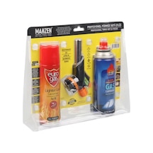 3 Parça Profesyonel Pürmüz Seti Pürmüz Torch Çakmak Başlık- Kamp Gazı 400ml- Çakmak Gazı 270 5324
