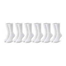 Unisex Beyaz Soket Çorap 6'lı Set %80 Pamuk Dikişsiz Burun Takviyeli Esnek Günlük Spor Çorabı Konfor Renk: Beyaz, Beden: 36-40