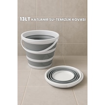 Yer Kaplamaz 13 Lt Katlanır Kova - Temizlik Kovası - Su Kovası