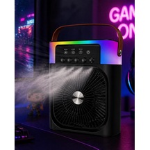 Hubrendy Tekno Taşınabilir Mini Klima Nemlendirici Fan Rgb Led Aydınlatmalı Usb Fan