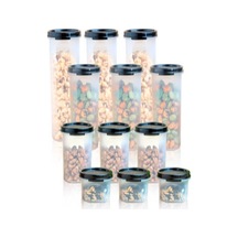 Tupperware Oval Yuvarlak Siyah 12 Li Set Esc Çok Renkli