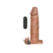 Odins Shop LV1063B 4 CM Uzatmalı Realistik Titreşimli Penis Kılıfı