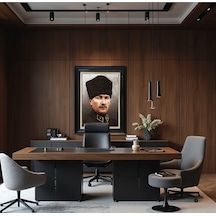 Çerçeveli Deri Atatürk Tablosu 5 Çerçeveli Tablo 61x81 Cm Diğer