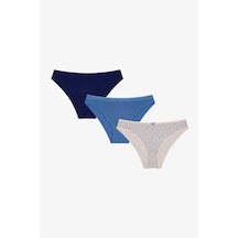 Penti Fairy Lady Pointel Çiçekli 3lü Slip Külot Çok Renkli