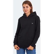 Slazenger KATHY IN Kadın Kapüşonlu Siyah Sweatshirt