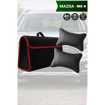 Mazda Mx6 Uyumlu Koltuk Yastığı Bagaj Çantası Siyah Renk Lüks Model