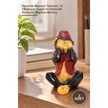 3 Adet Polyester Maymun Seti Oyuncak Maymun Tasarımı, 12 Cm Boyut, Çocuk Ve Dekoratif Kullanım, Maymun Monkey